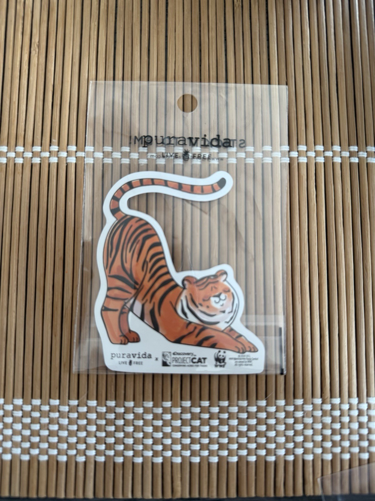 Pura Vida X Discovery Project Cat Tiger Sticker