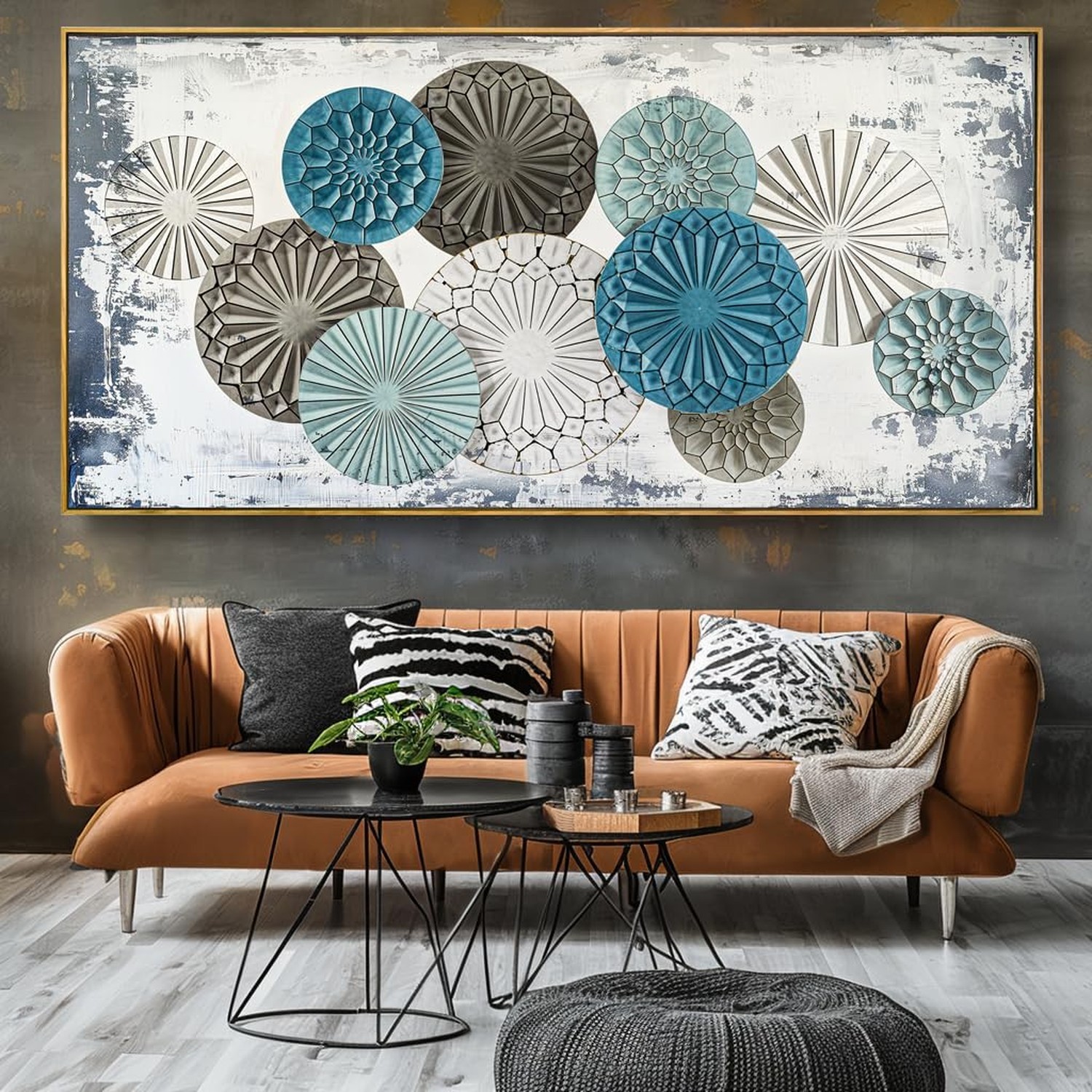Wall Art Colorful Floral Rustic Wall Decor Canvas Painting Abstract Wall Art …