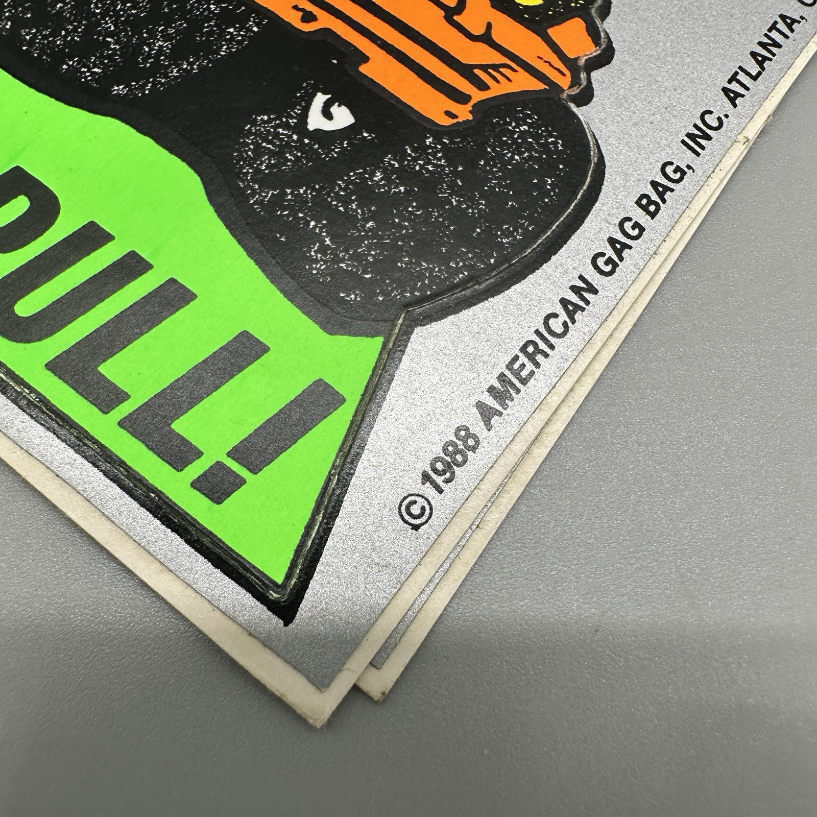 1988 Vintage "Full Pull!" Monster Truck Black Light Retro Vinyl Sticker Cut-Out