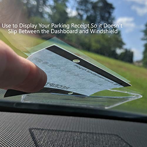 – Parking Permit Holder for Car Windshield – Clear Adhesive Parking Tag 2 Pack
