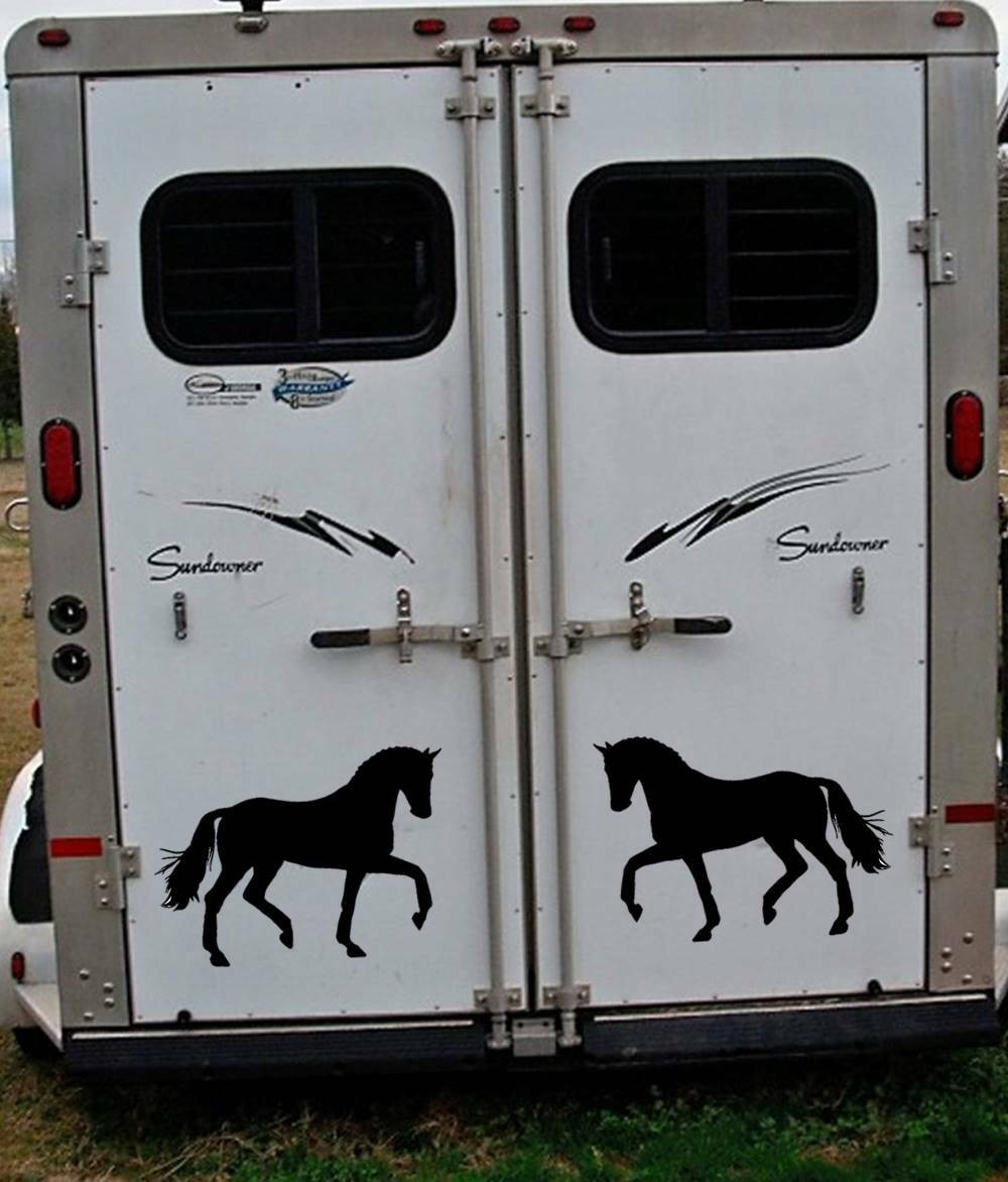 Dressage Horse Decals Stickers OS 156 (12" – 2 decal set) warmblood horses