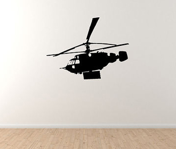 Military Vehicles – Helicopter Carrier Coaxial Version 1 – Vinyl Wall Decal