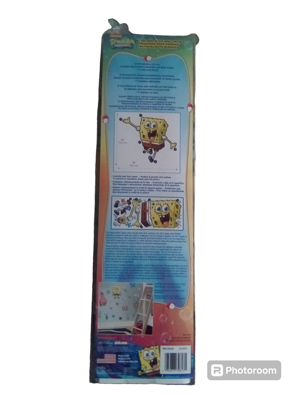 SpongeBob SquarePants Wall Decal 38"W/ 30"H