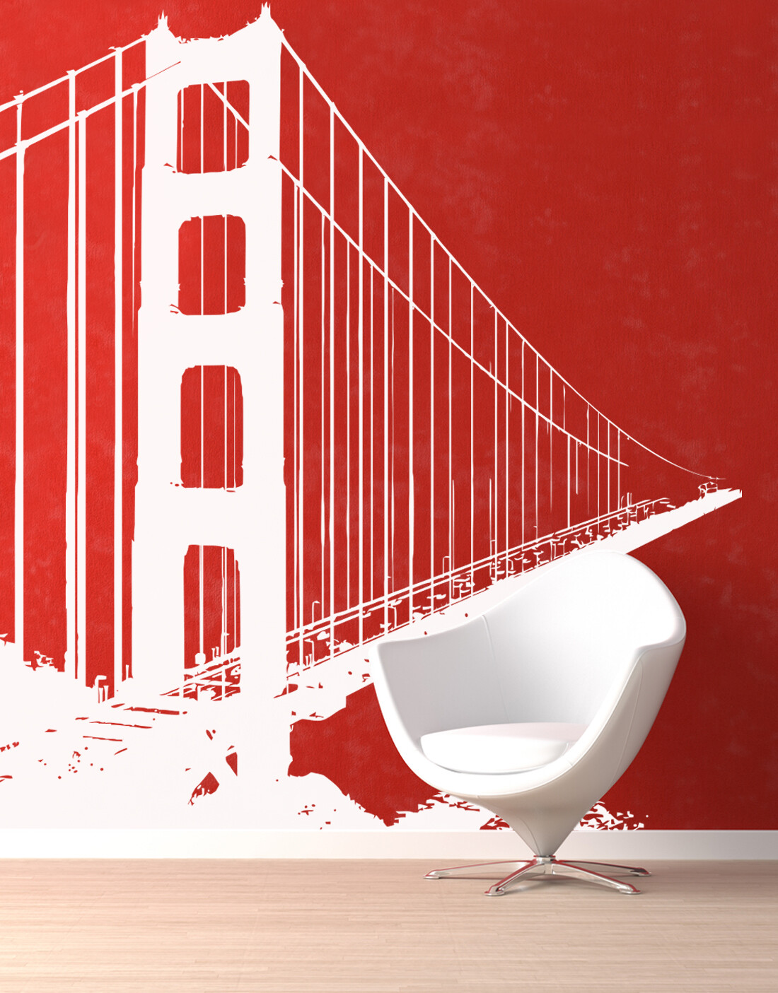 San Francisco Golden Gate Bridge Wall Decal. #782