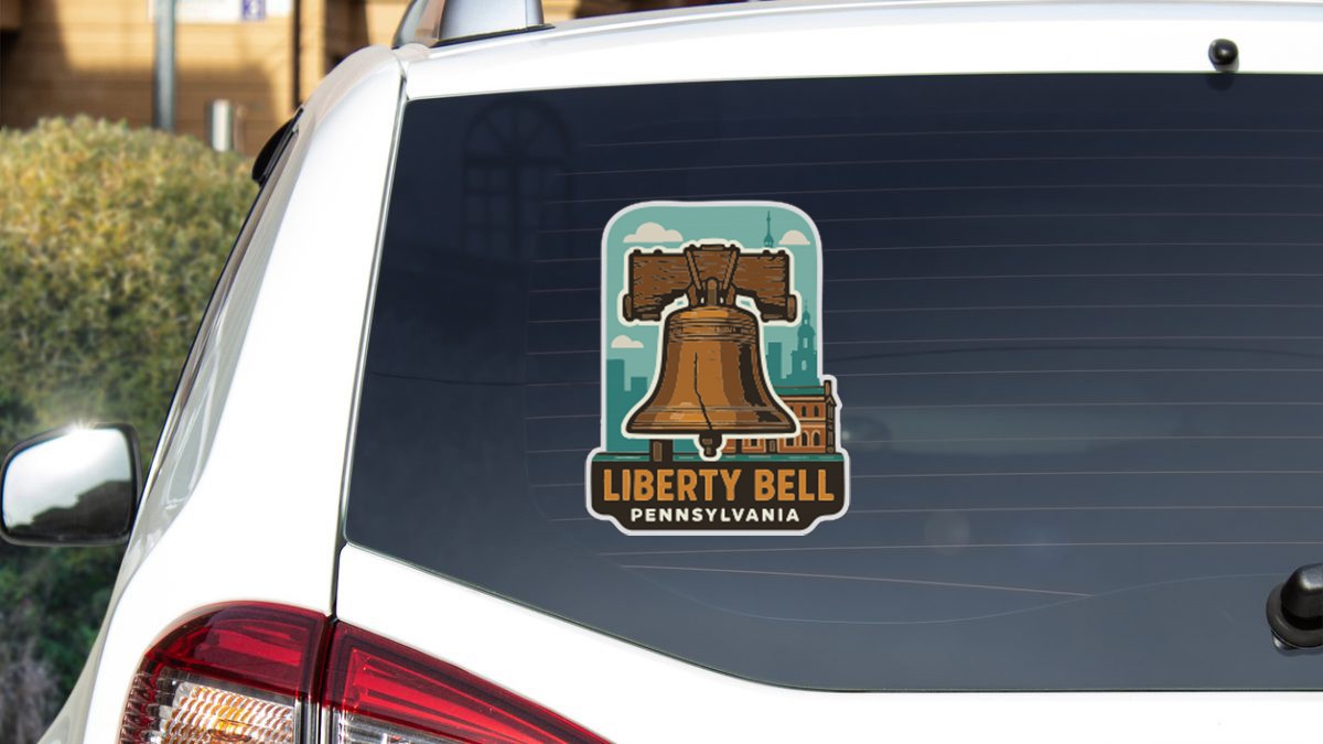 Liberty Bell Pennsylvania Sticker Decal Vinyl Die-Cut Symbolic Landmark Design