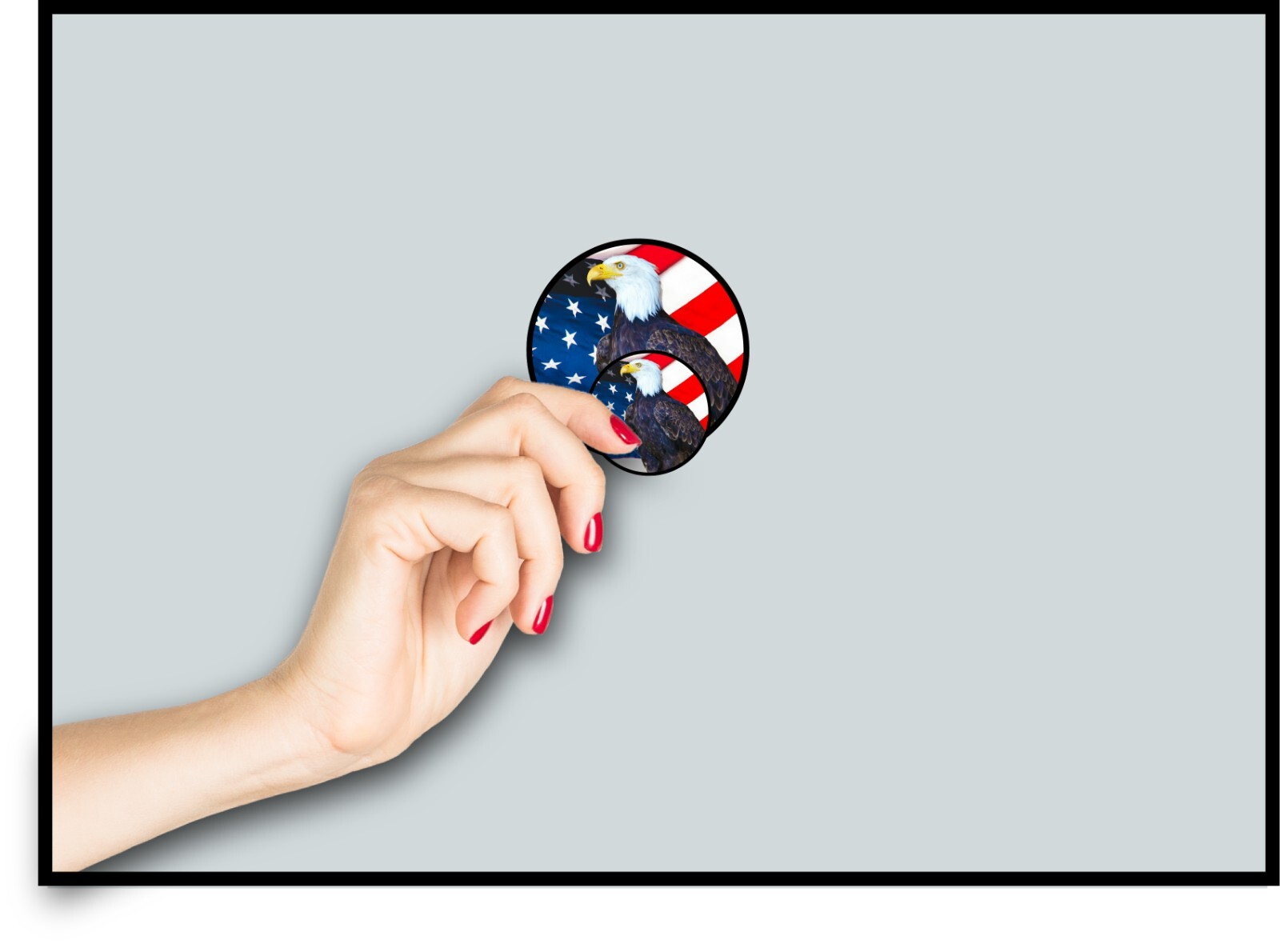 Bald Eagle USA Flag Decal Sticker United States American Patriotic Gift Freedom