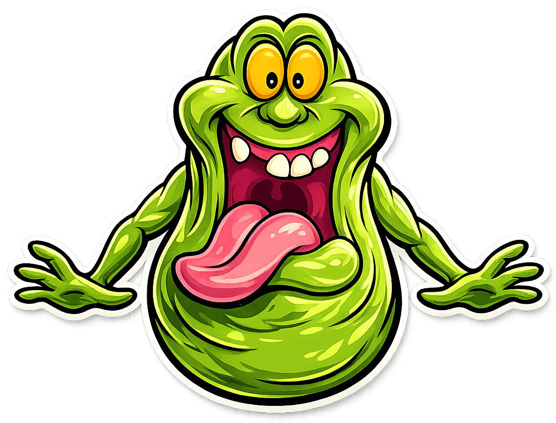 GHOSTBUSTERS – SLIMER – GHOST – CARTOON – GHOSTBUSTERS -GHOST – Sticker – Decal