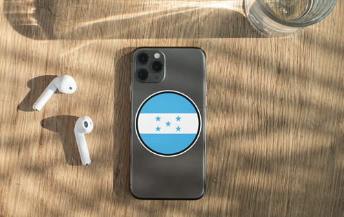 Honduras Flag Circle Sticker Decal