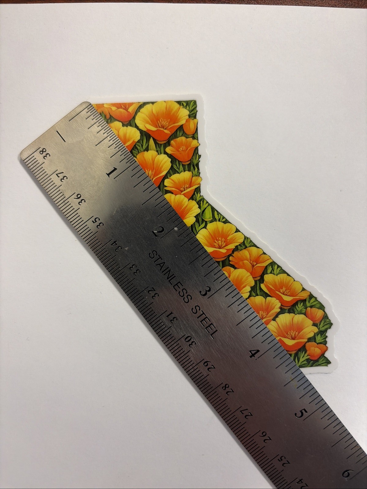 California State Outline Golden Poppy Sticker