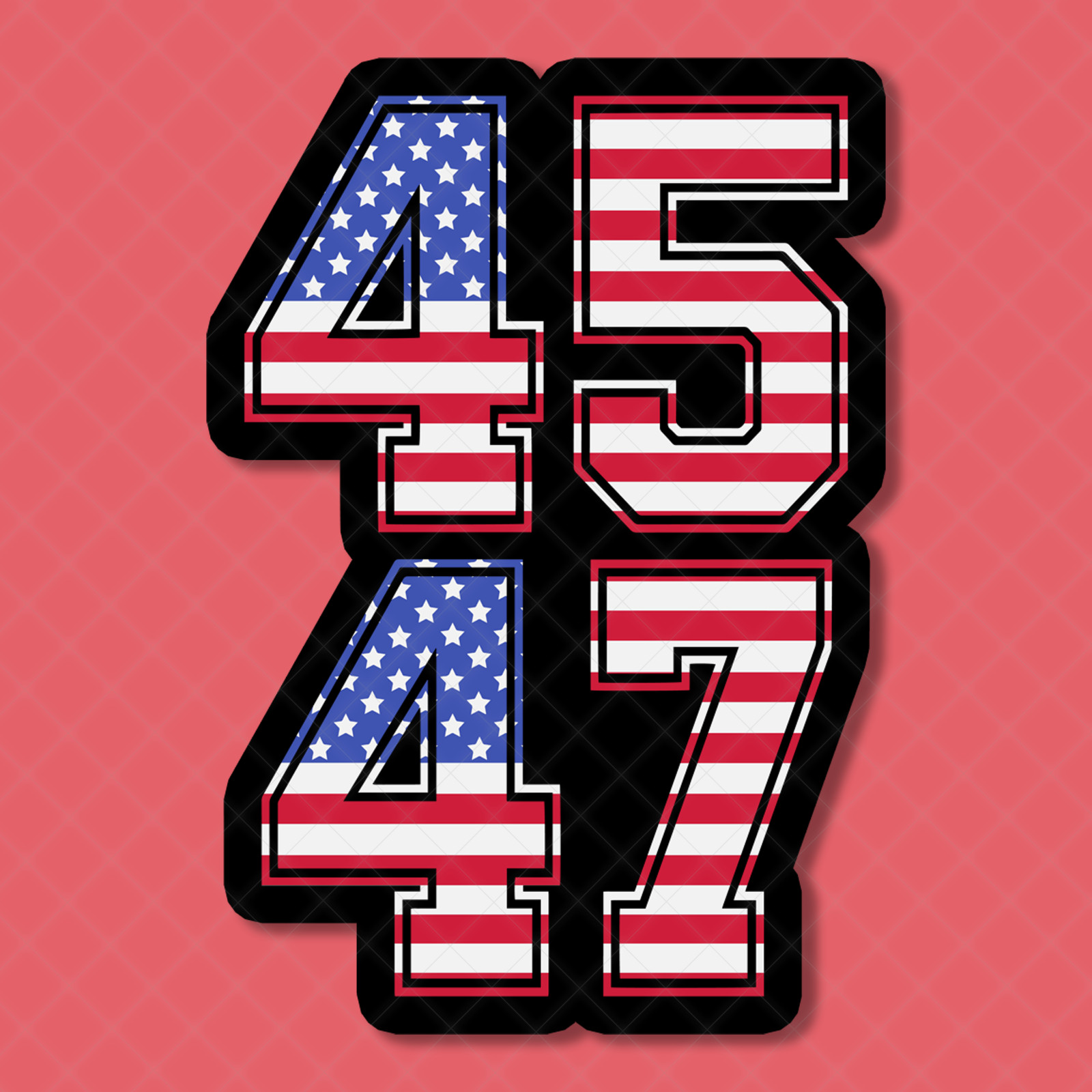 Trump Election 45 47 Sticker | Waterproof | Bumper Decal | Buy 4 Get 30% OFF