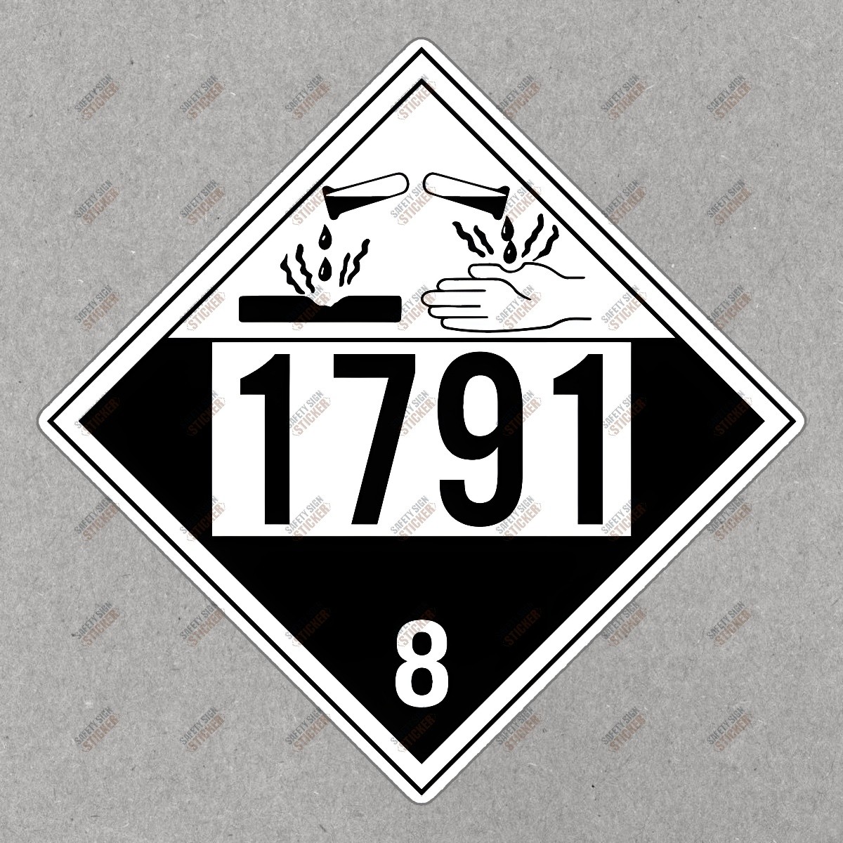 Hazard Warning Sticker Safety Sign for Chemical Handling OSHA #847253