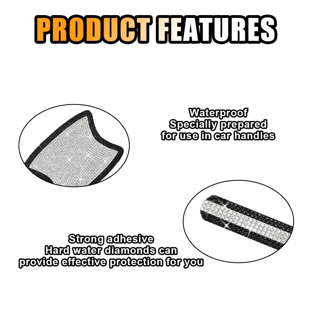 Bling Car Door Handle Protector Bling Auto Doors Handles Sticker Anti-Scratch…