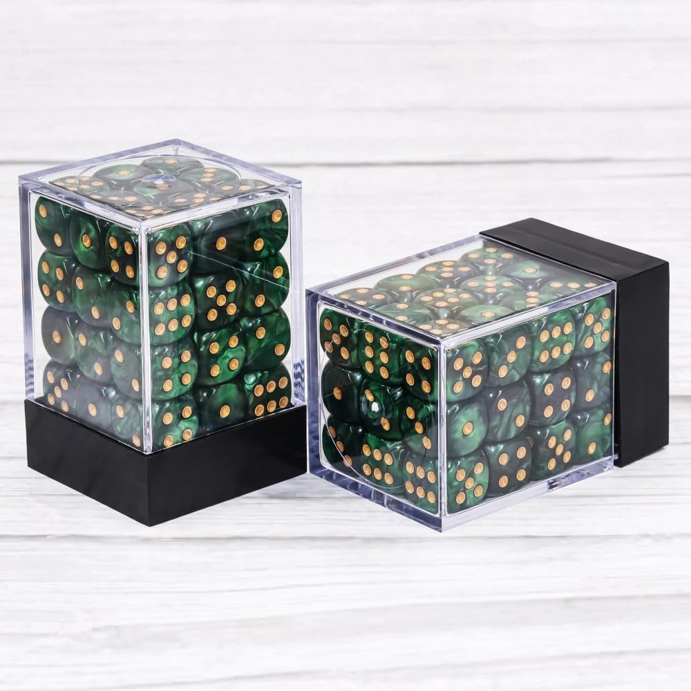 36 of Pack 12MM 6 Sided MINI Dice Set,Pearl Pattern Game Dice Set, 6 Sided St…
