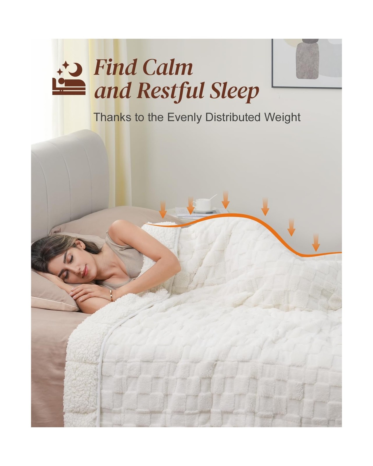 Kivik 15 lbs Weighted Blanket for Adults, Buttery Soft Checkered He… Fast Ship