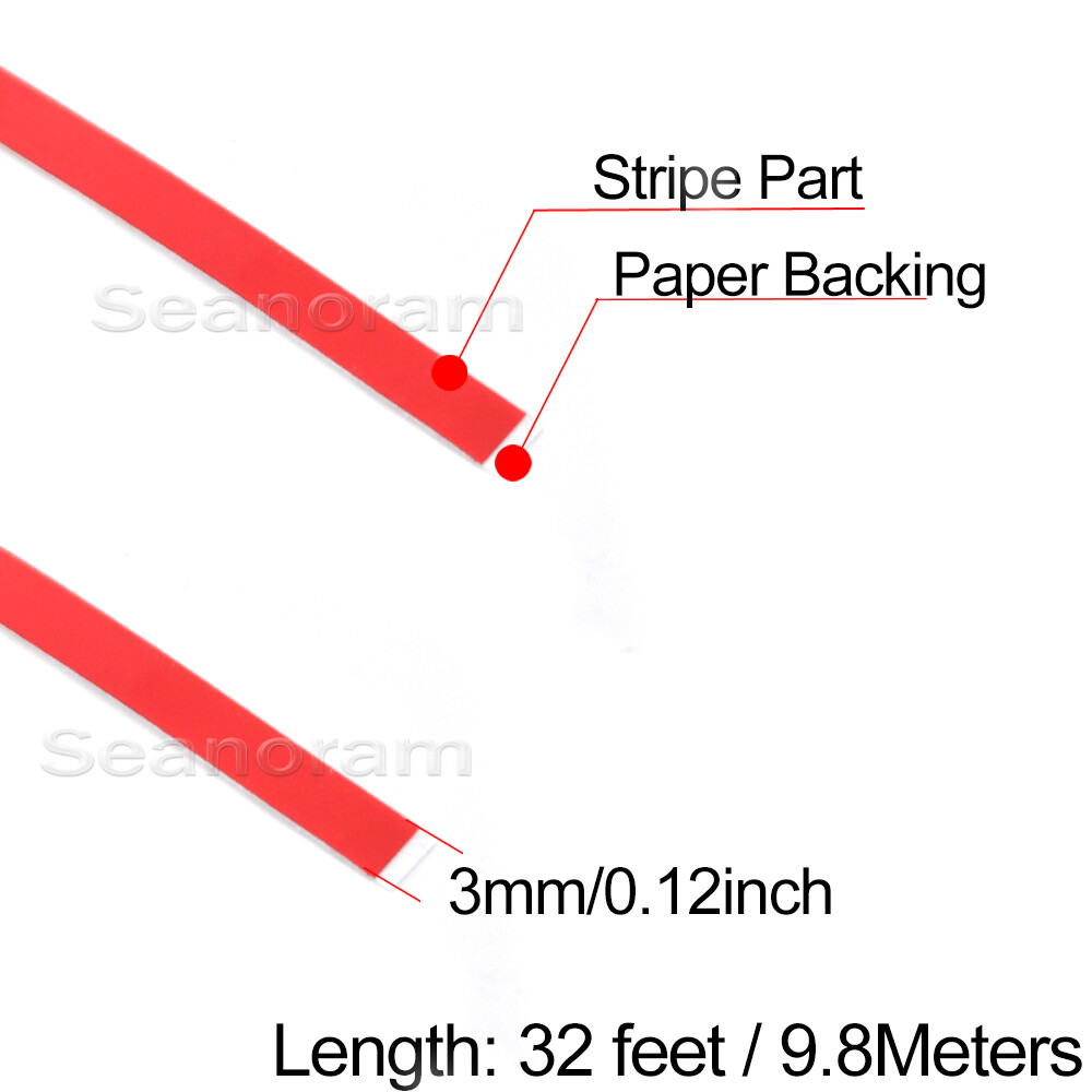 1/8" 3mm Red Chrome DIY Home Shop Bar Pinstriping Pin Stripe Decal Vinyl Sticker