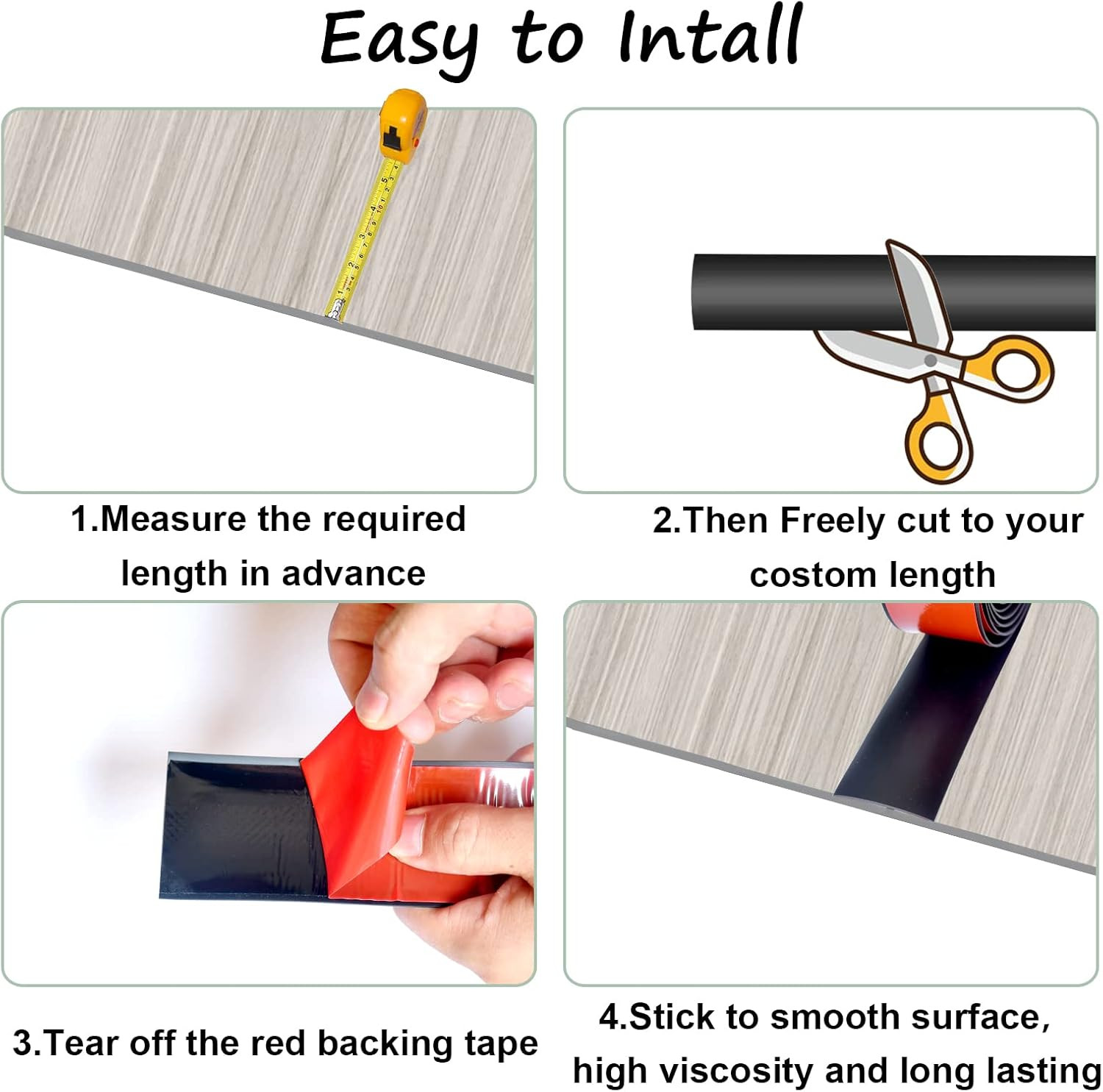 Floor/Door Flat Transition Strip & Self Adhesive Floor Vinyl Floor Edge Trim Lam