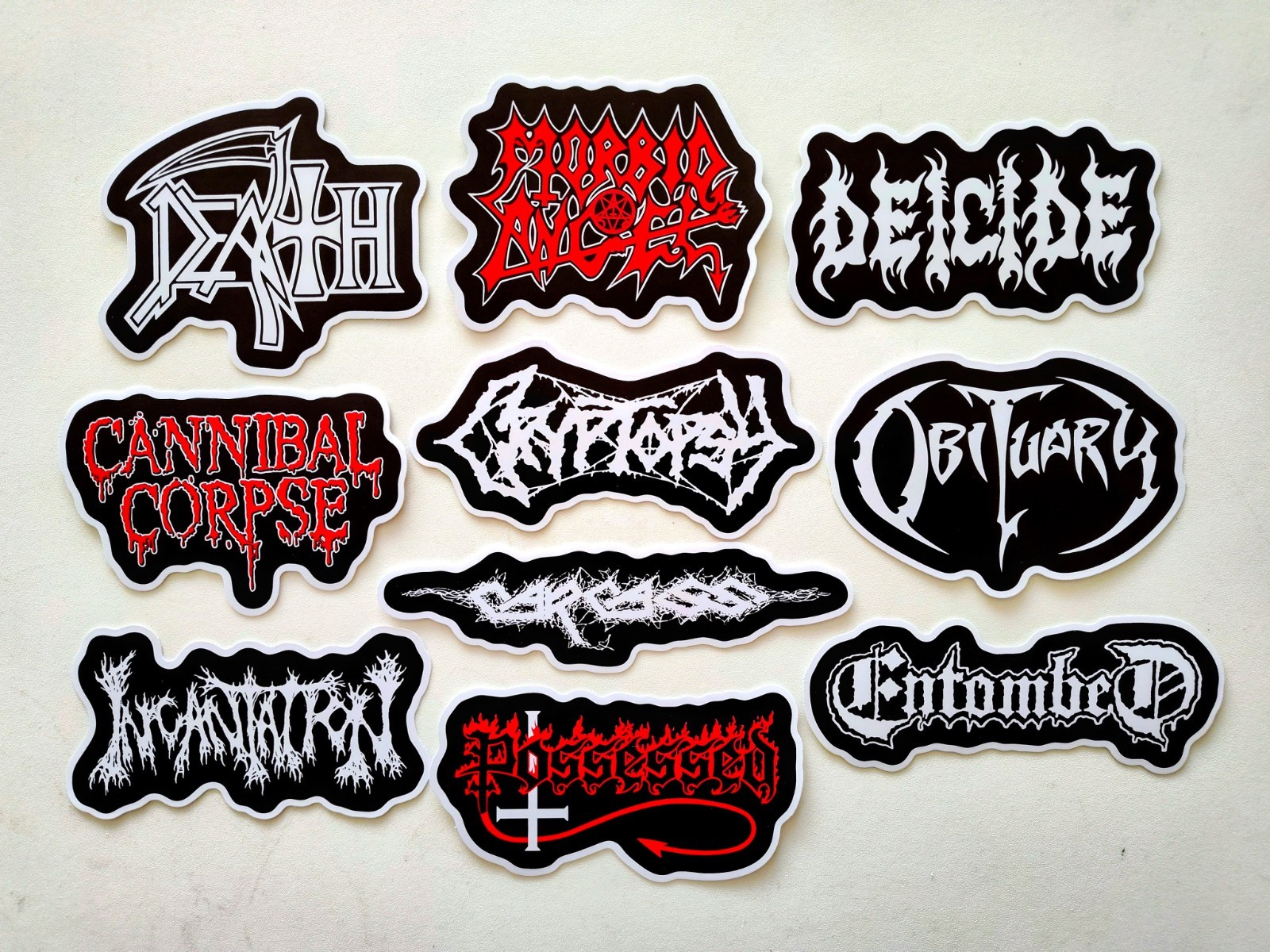 Death Metal Sticker Lot (10 Pack) SET 1 cannibal corpse morbid angel carcass