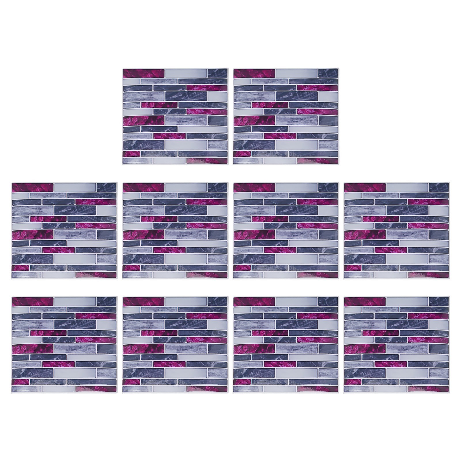 10 Pcs 15x15cm Imitation Marble Wall Stickers for Kitchen Bathroom Backsplash