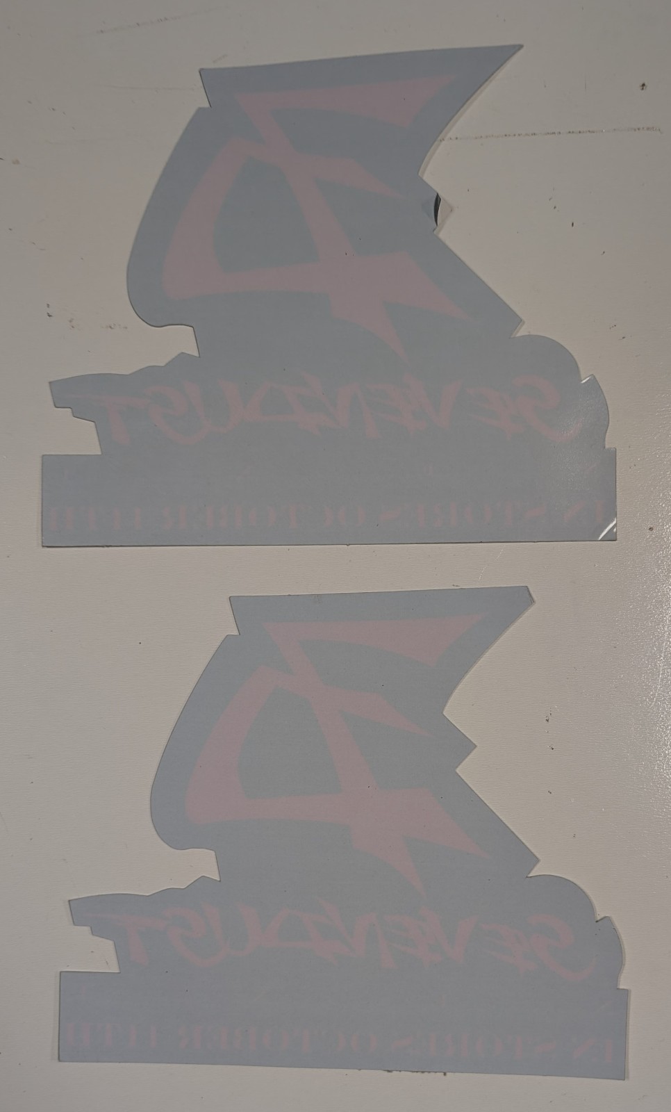 2 Lot Sevendust 7D Logo Die-cut Vinyl Decal Stickers 7"x8" for Car Window Laptop