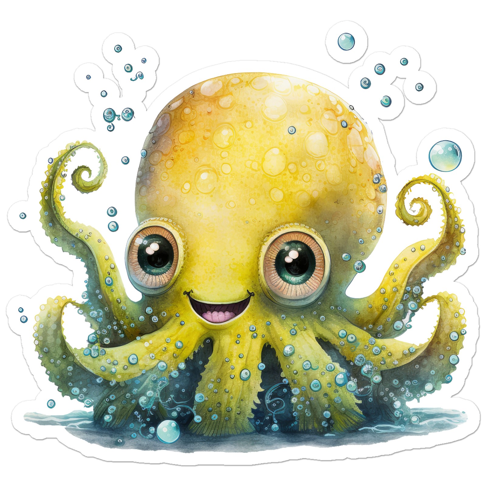 Cute Octopus – Vinyl Decal Sticker – Car Window Laptop – ebn9394