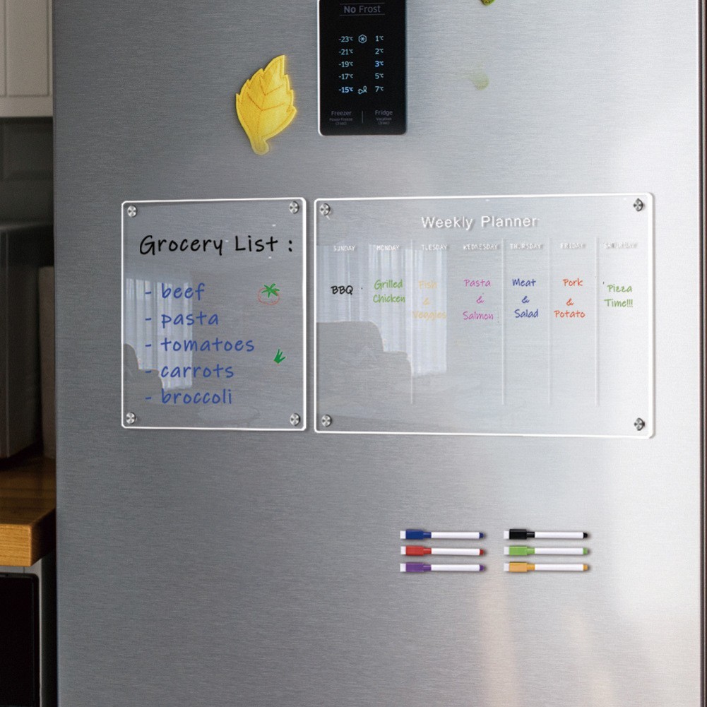 Daily Planning Acrylic Notepad Home Office Planner Included Markers For Fridge