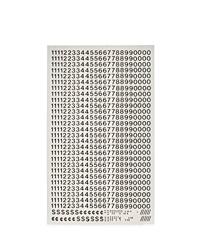 Chartpak Self-Adhesive Vinyl Numbers, 1/4 Inch 718 Count (Pack of 1), Black