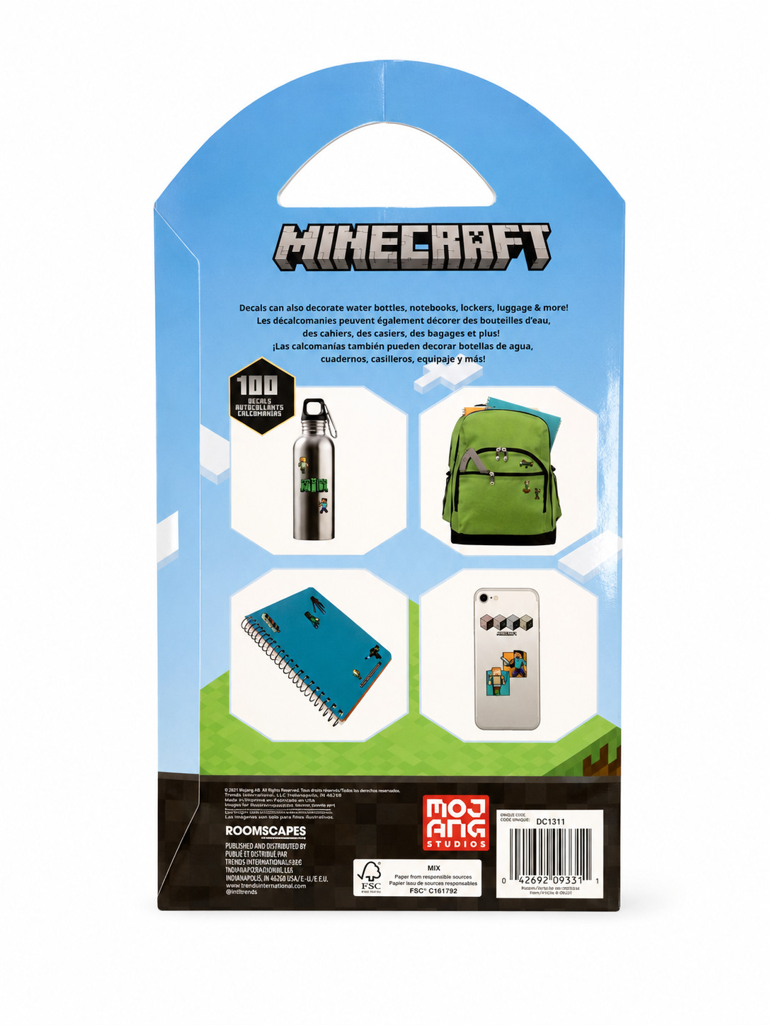 Minecraft RoomScapes Decal Variety Pack 100 Repositionable Wall Stickers New