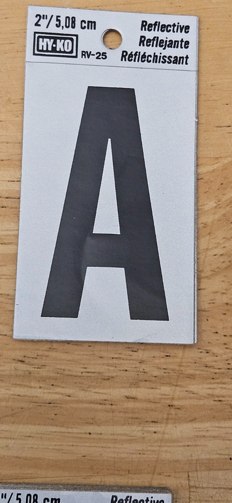 HY-KO 2” Self-Adhesive Reflective Vinyl Letter Number Weather-Resistant