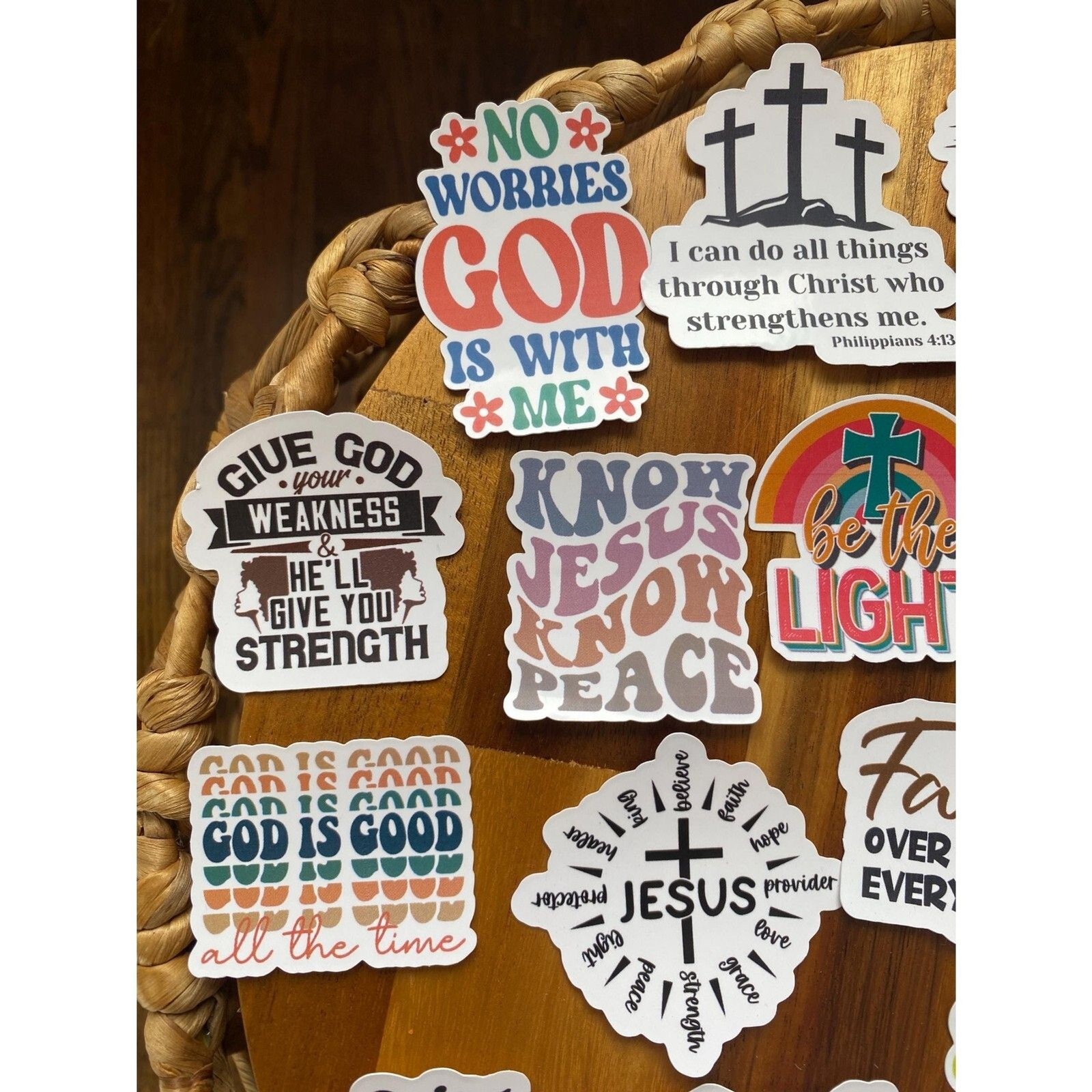 25 Waterproof Stickers Religious Sticker Set Christian Stickers Faith Stickers