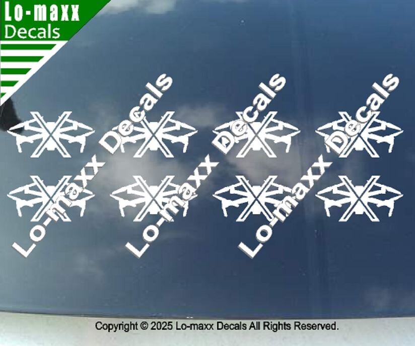 Drone Hunter Kill Markings Victory Unique Graphic Design Die Cut Vinyl Decal