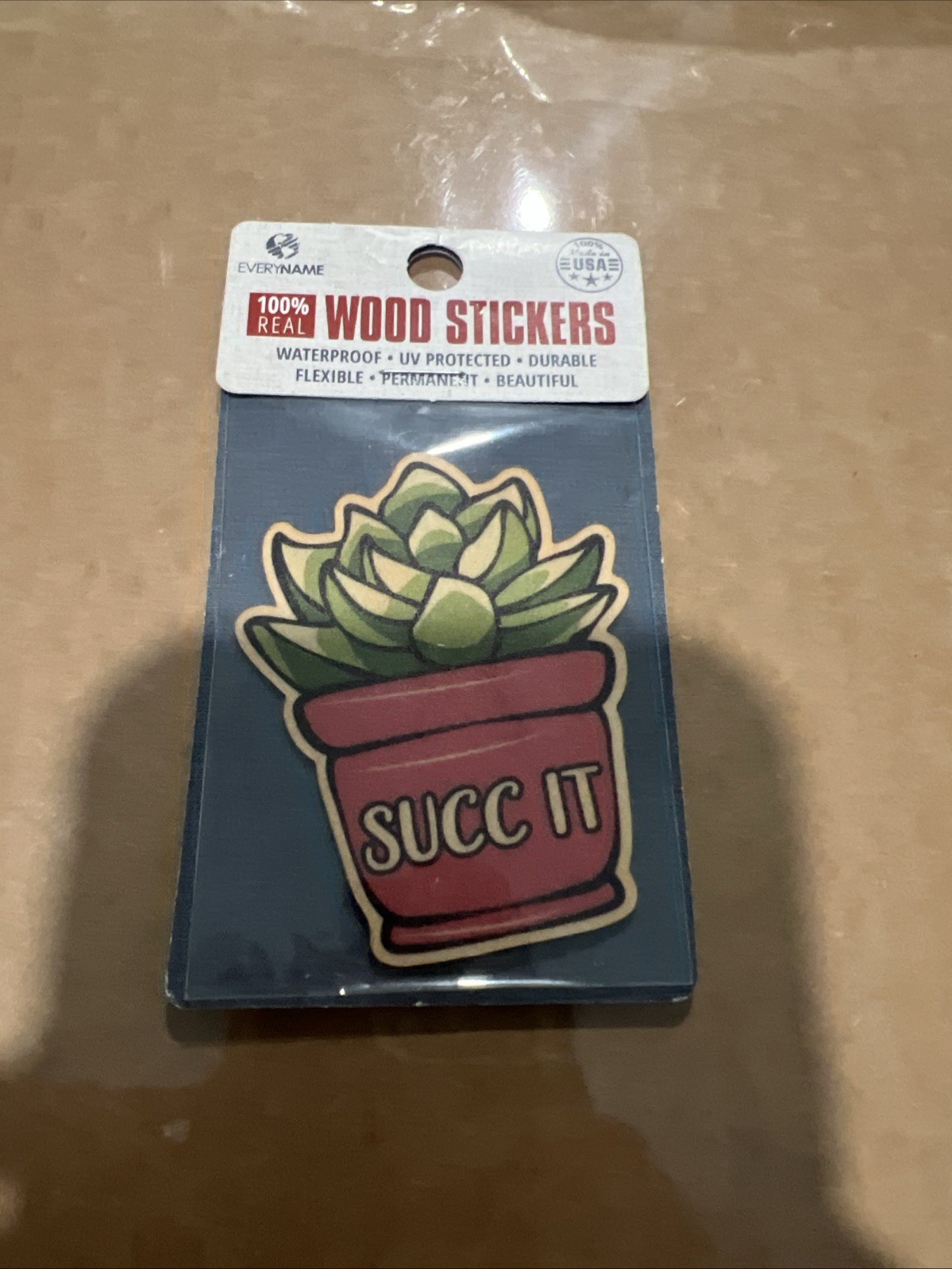 Flexible Wood Sticker Adheres To Flat Or Curved Smooth Surface Waterproof