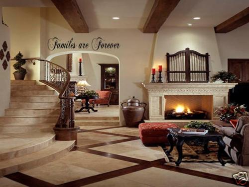 FAMILIES ARE FOREVER Wall Vinyl Decal Home Decor Decal Words Lettering Quote 36"