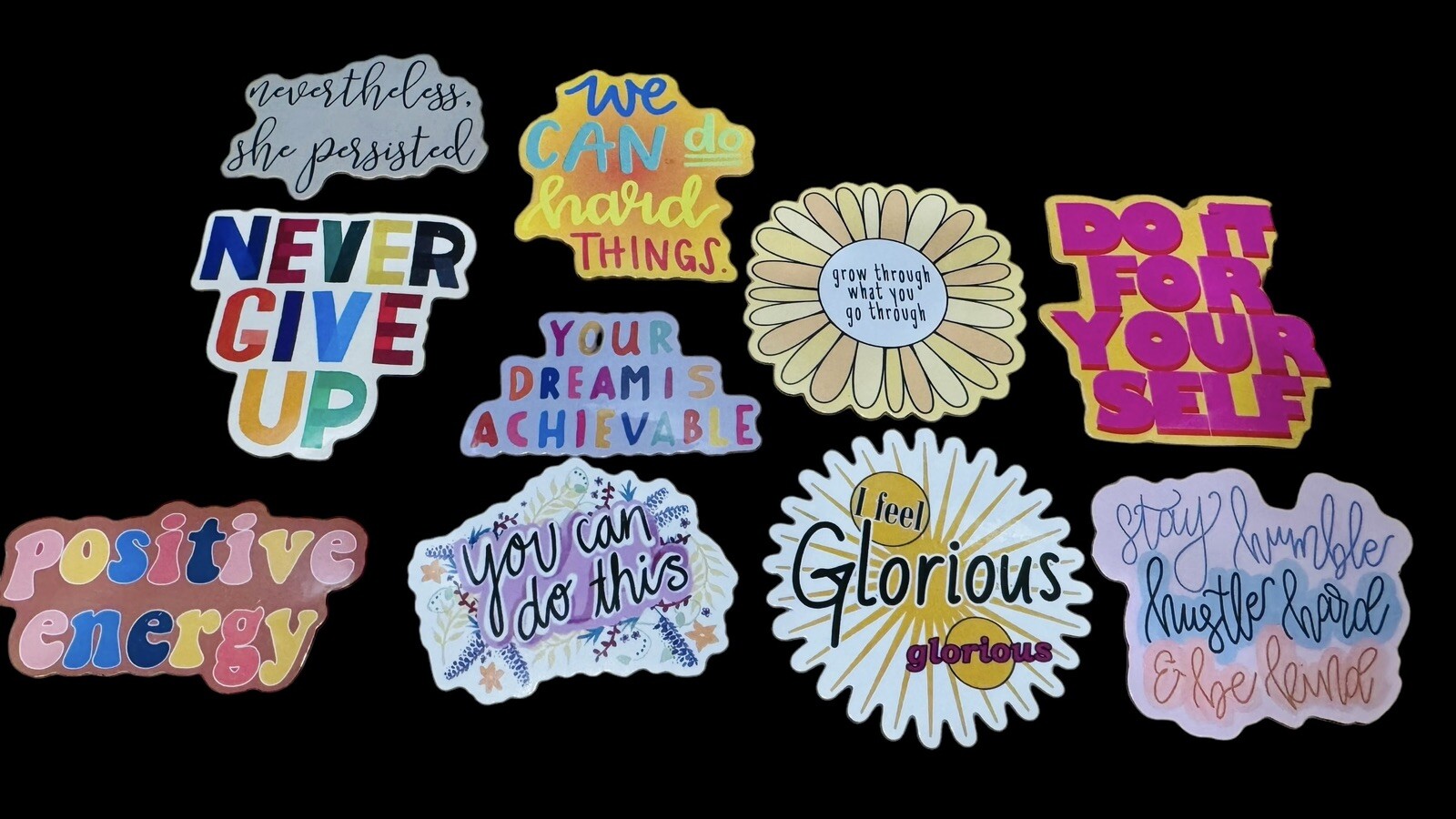 Buy 1, Get 1 Free Motivational / Inspiring Stickers – 50 Total Stickers Included