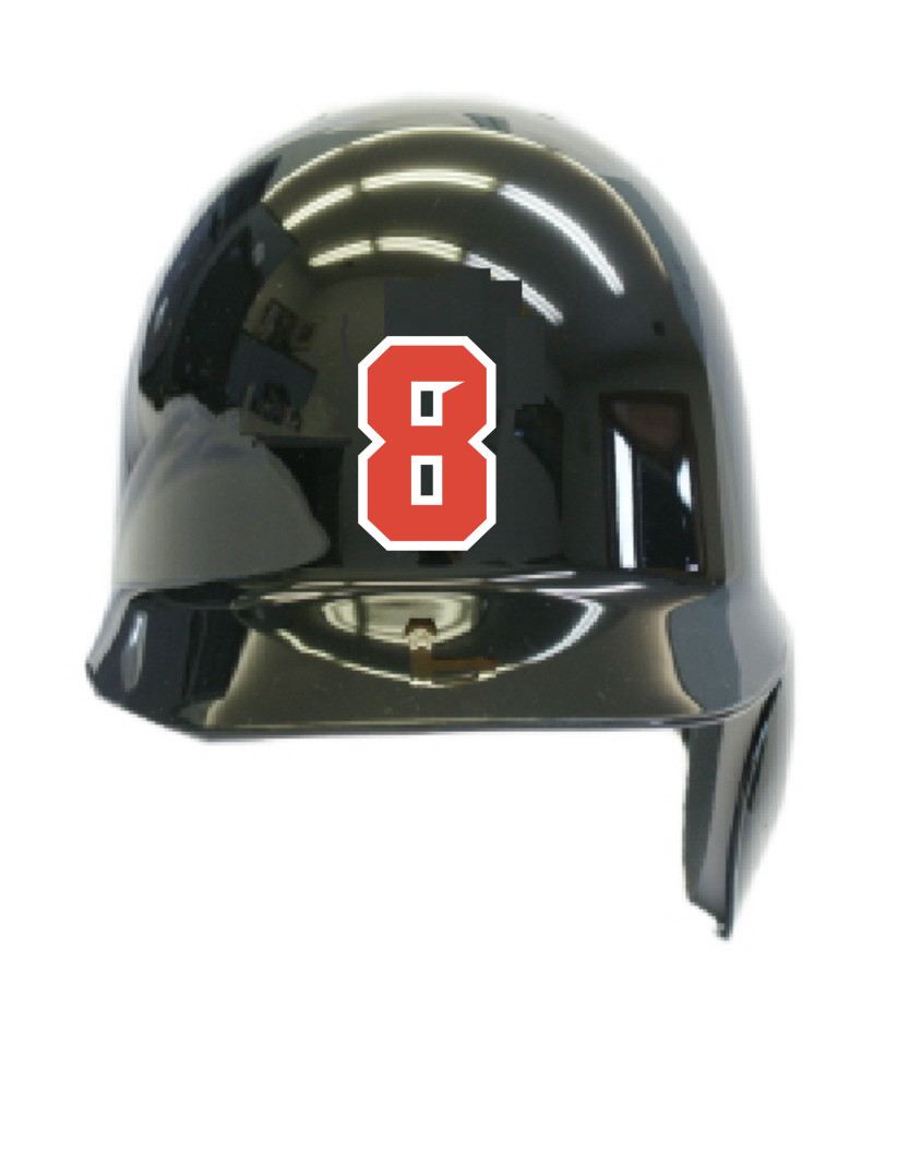 Custom Number 2.0" Baseball/Softball/Football Helmet Vinyl Decal Sticker