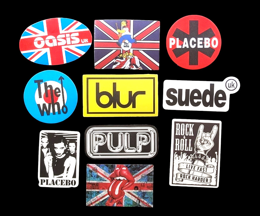 British Rock Bands Stickers, British Rock Bands Decals