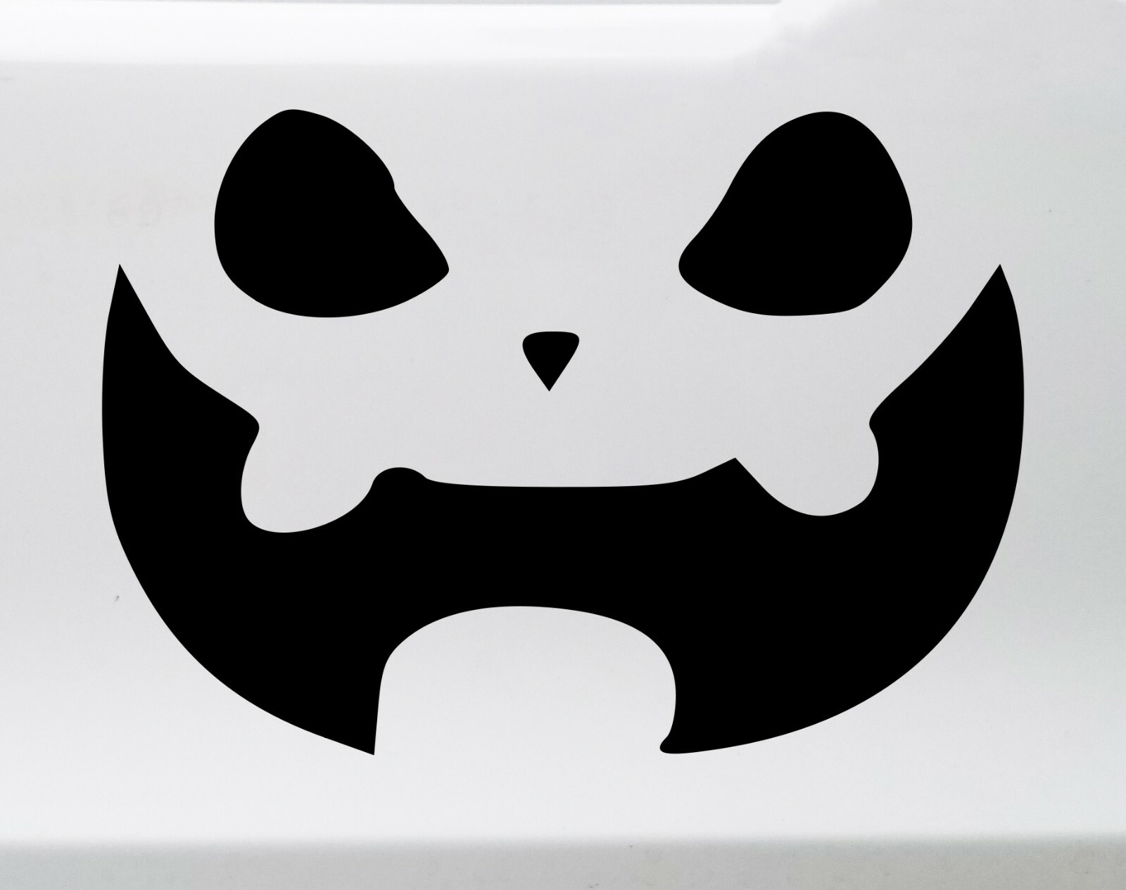Pumpkin Face Vinyl Decal V6 – Halloween Creepy Smile Scary – Die Cut Sticker