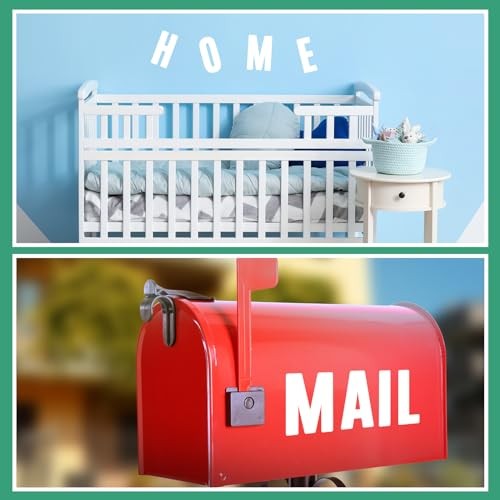 32 Sheets Letter and Number Stickers Self Adhesive Vinyl Letters 3 Inch White