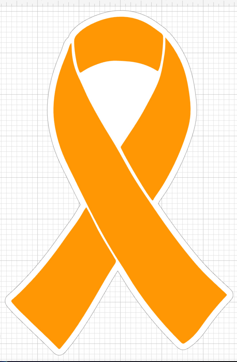 Cancer Awareness Ribbon Waterproof Vinyl Sticker Multiple Sizes, Colors