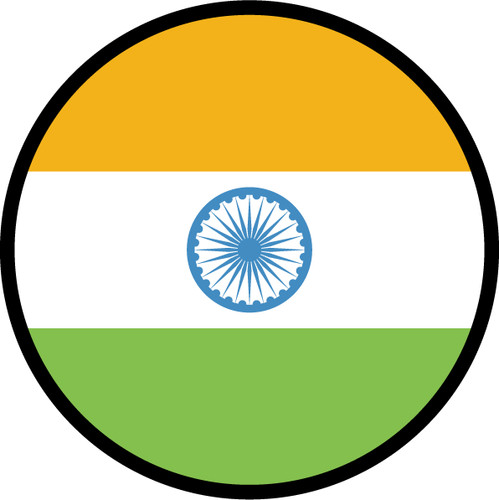 India Flag Circle Sticker Decal