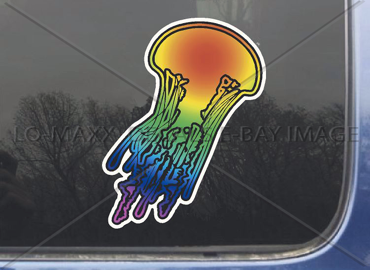Psychedelic Jellyfish Ocean Sea Life Art Beautiful Graphic Printed Vinyl Sticker