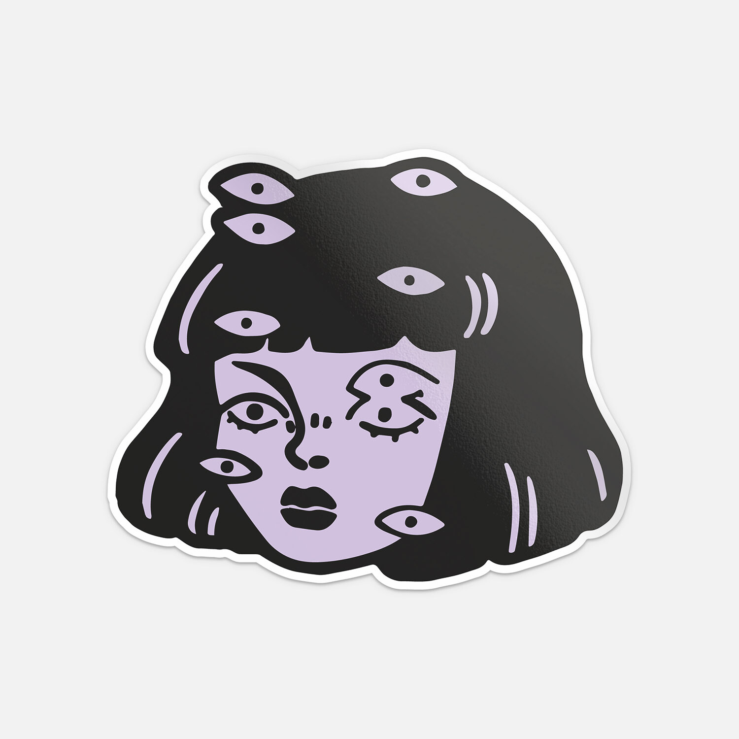 Eye Face Car Bumper Vinyl Sticker Decal