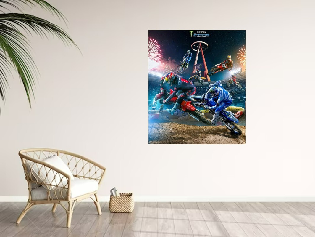 Supercross Wall Vinyl Decal Top Riders Custom Graphic Removable Adhesive Backing