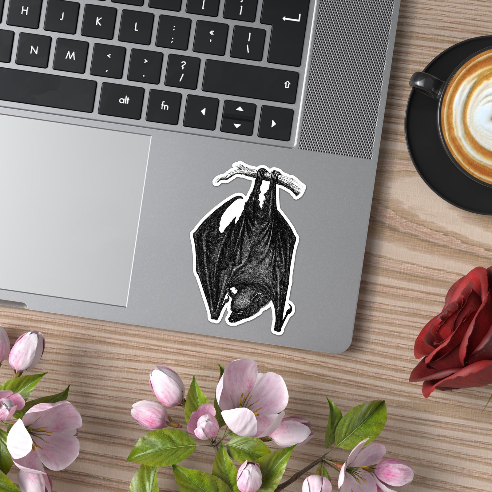 Hanging Bat – Vinyl Decal Sticker – Car Window Laptop – ebn9643