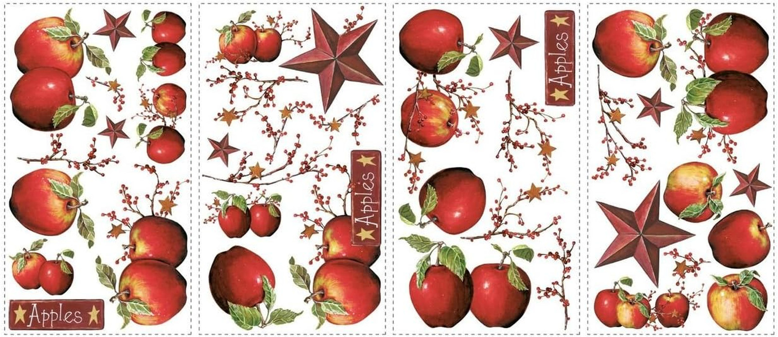 RMK1570SCS Rustic Country Apples Peel and Stick Wall Decals