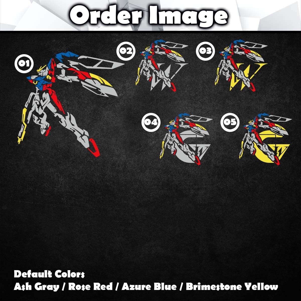 Wing Gundam Zero Vinyl Decal Sticker (Anime Mecha Mech Car Laptop PC Tower)