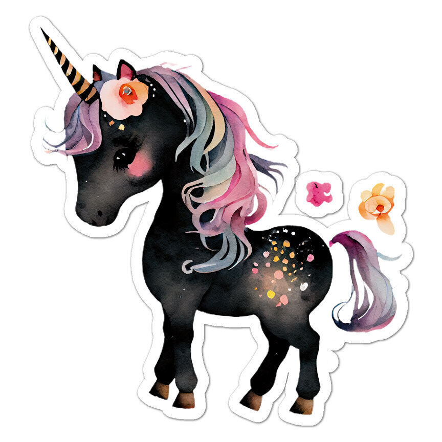 Watercolor Unicorn Sticker Decal