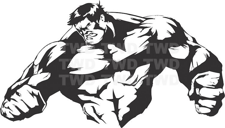 Hulk Wall Decal Marvel Avengers Wall Mural Vinyl Removable Superhero Design, s92