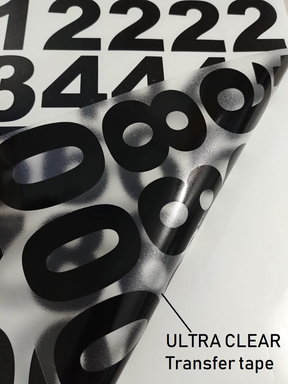 Lot of 20 White,Black Vinyl Street Address,Mailbox Number Decal Stickers ARIAL