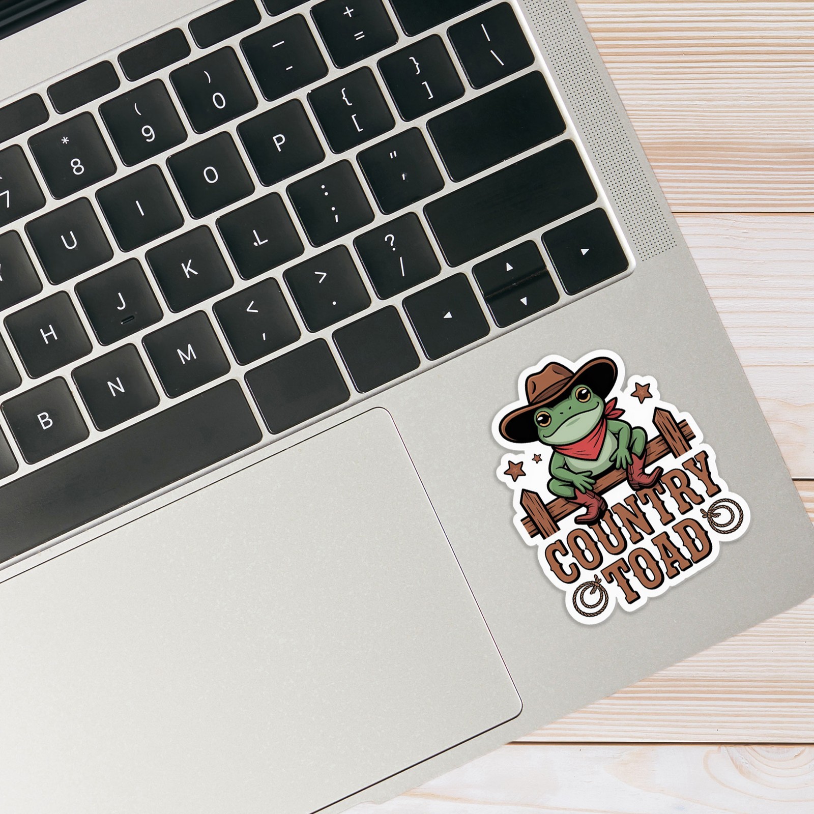 Country Toad Frog – Vinyl Decal Sticker – Car Window Laptop – #1684