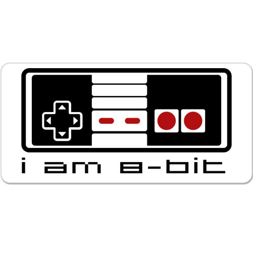 I Am 8-Bit Gamer Games Video car bumper sticker decal 6" x 3"